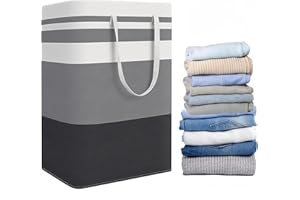 Bosdontek 75L Cesto Ropa Sucia Plegable, Bolsas Cestos para la Colada deTerileno, Laundry Basket con Asas Bolsas de Lavandería Plegable Bolsa de Lavado de Ropa para Lavadero Baño Dormitorio