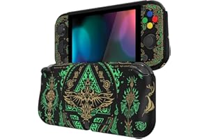 playvital Coque pour Switch Lite Cover Joycon,Accessoire Protection pour Nintendo Switch Lite avec Capuchon Joystick & Protecteur d'Écran Verre Trempé & ZealProtect Boutons-Totem of Kingdom
