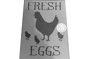 Solitarydesign Shabby Chic Stencil Fresh Eggs chicken with chicks Rustic Mylar Vintage A4 297x210mm wall art