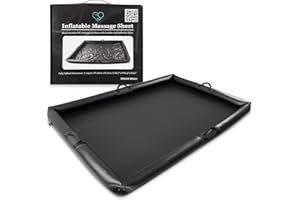 EROTICGEL Inflatable Massage Sheet with Handles | Black Durable PVC Waterproof Sheet with Inflatable Sides | 205 x 156 x 12 cm | Nuru Massage Therapy Sheets