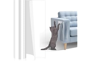 CIOXSOIO Protector Sofa Gatos Arañazo, 30 * 500cm Protector Puertas arañazos Perro, Transparente Antiarañazos Gatos Sofa, Autoadhesiva Protector de Sofa Anti para Puerta, Pared, Sofá
