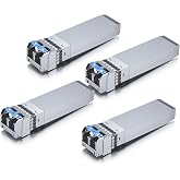 10Gtek 4-Piece 10G SFP+ LR Singlemode Transceiver, 10GBase-LR LC Module Compatible for Cisco SFP-10G-LR, Meraki, Mikrotik S+3