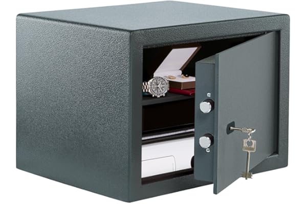 Burg-Wächter Pure-Safe PS 130 K Coffre-fort avec clé, fixation murale et au sol, 40,3 l, 19,2 kg, anthracite