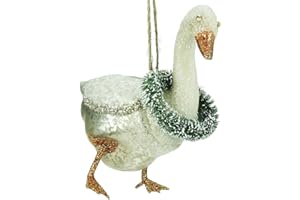 Gisela Graham : Decorazione natalizia: Oca di vetro verniciata