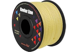 emma kites Geflochtene Kevlar-Kordel in heller Farbe, 450 - 450 kg, abrieb- und schwer entflammbar, taktische Überlebensschnur, Angelausrüstung, Camping, Verpackung, Takelage, allgemeine Anwendung