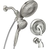 Moen 82304SRN Engage Magnetix &Ccedil;ok İşlevli El Duşu ve Yağmur Duşu Kombo, Spot Diren&ccedil;li Fır&ccedil;alanmış Nikel