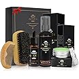 ALIVER Bartpflegeset, Bartschneideger?t, Bart?l + Bartbalsam + Bartshampoo + Bartb¨¹rste + Bartkamm f¨¹r Mens Bartpflege Set.