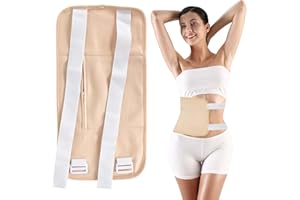 DEARBAG Castor Oil Pack für Taille Hals, Rizinusöl Pack Wrap aus Bio Baumwolle, Verstellbare Castor Oil Pack Kit, Rizinusöl Wickel für Leber, Hilft Beim Schlafen, Verbessert die Durchblutung (Khaki)