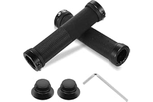 LULUXINXIN 2 Unidades de puños para manubrio de Bicicleta, agarres ergonómicos Antideslizantes con, compatibles con Bicicletas de montaña, BMX, Bicicletas eléctricas, Scooters y patinetes, diámetro 22 mm