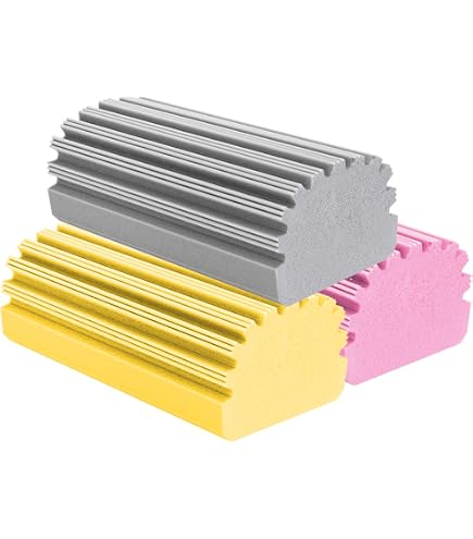 Éponge Nettoyage Humide Réutilisable - Double Face - Pour Plinthes, Grilles, Meubles - 11.5x5.5cm