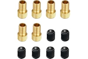 YOUZMY 6 Set Adattatore per Valvola Bicicletta, Adattatore Valvola Bicicletta DV SV ad AV, Adattatore Valvola Bicicletta,Valvola Auto Adapte per Biciclette,Adattatore Valvola Bicicletta a Valvola Auto
