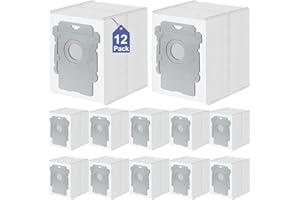 SPOFAN 12 Bolsas de Polvo para iRobot Roomba i7 i7+ i7 Plus, i8, i8+, i3, i3+, i4, i4+, i6, i6+, S9, S9+ Plus, 10 Max 105 705 Vac Estación Aspiración Base Limpia, i/s/j Combo Serie Essential Aspiradora