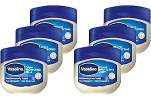 Vaseline Original Pommade - Aide à la cicatrisation, nourrit la peau sèche et protège les peaux sensibles - Idéale pour les mains gercées et l’eczéma - 6 x 50 mL