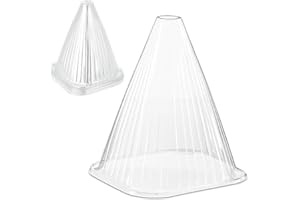 Relaxdays Pflanzenhut, 10er Set, Schneckenschutz, Frostschutz, HxBxT: 22 x 19 x 19 cm, Pflanzhut Kunststoff, transparent