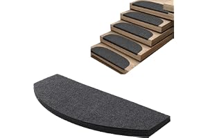Haoppmof 15 stycken stegmattor halvcirkelformade 60 x 24 cm självhäftande