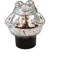 Bollweg Schwimm-Frosch klein Maße 9cm x 10cm in Silber/glänzend aus Glas