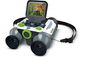 VTech - Prismáticos Multimedia Naturaleza y Aventura, Binoculares para niños con Cámara, Fotos y Vídeos, Visión Nocturna, Juegos Educativos, Diseño Ergonómico, Versión ESP