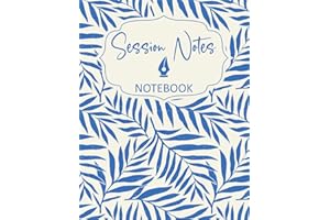 Session notes notebook for Therapist Counselors Coaches and Social worker, Customized Log Book To Record Client Problems, Progress, Plans For Psychotherapists | wonderful leaves cover design