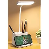 Telvesse Rechargeable Desk Lamp Touch Dimmer Working Reading Light Q108 with Warm Color Adjustable Phone Stand
