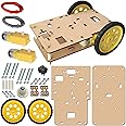 Kit2Create Smart car wooden chassis 2 WD racing car robotic vehicle kit Do it yourself project components
