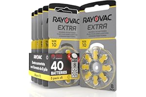 UDIVITA 40 Hörgerätebatterien Rayovac Extra 10. 5x8 Stück