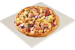 FYEME Pierre à pizza 30,5 x 30,5 cm, carrée, cordiérite, résistante à la chaleur 800 °C, durable, lisse, pour pizza, pain, biscuits, pour four, barbecue, four à pizza
