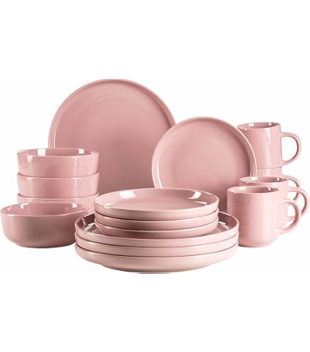 18-teiliges Porzellan-Tafelservice In Rosa Mit Blumenmuster – Perfekt Für 4 Personen