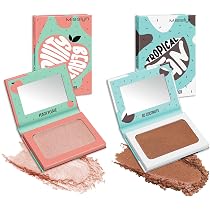 Misslyn Make-up Set Mit 3 Paletten – Rouge, Highlighter, Bronzer, Inkl. Spiegel, Für Jeden Look