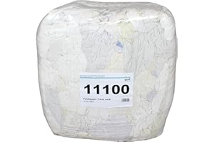 BROD Baumwoll-Putzlappen weiß | Poliertrikot | Industrieputzlappen | Öllappen | 10 kg Sack | besonders saugfähig | gewaschen | Werkstatt => Polieren und Entfetten von Gegenständen