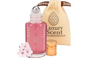 LUXURY SCENT Perfume Oil Cherry Blossom Roll-On 6ml – Alcohol Free Arabian Attar – Fruity Floral Long Lasting Perfume for Women – Vegan Cruelty Free Travel Size Arabic Inspired Fragrance with Elegant Sweet Notes
