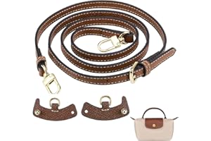 Zocipro Mini Pasek do Torebki Longchamp - Regulowane Skórzane Paski, Crossbody, Bez Dziurkowania, Zapasowy Pasek na Ramię do Mini Torby (Brązowy), Rozmiar Uniwersalny