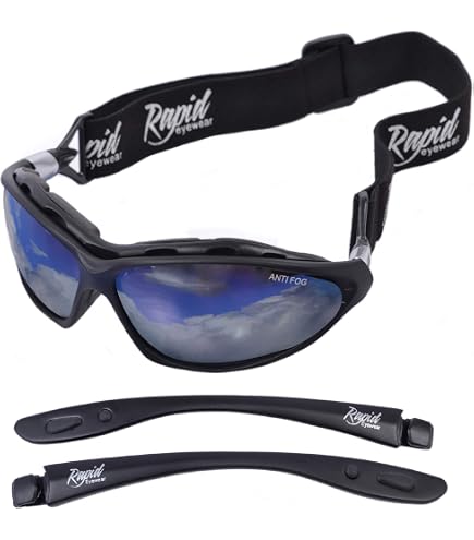 Lunettes De Sport Alpland - Ski, Kitesurf, Vélo - Verres Améliorés Avec Bande Et Cordon Interchangeables