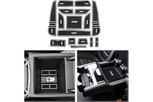 CDEFG Compatible con MG HS EHS HS Plug in Hybrid 2018-2024, Alfombrillas de Goma Antideslizantes HS Reposabrazos Consola Central Portavasos HS PHEV 2023 2024 Accesorios (Blanco)