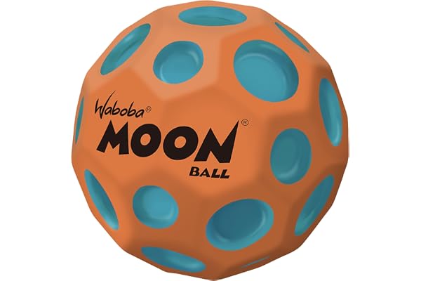 Waboba Martian Moon High Fluo studsande boll inomhus och utomhus avger popljud lätt att greppa orange 65 mm