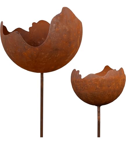 Boule Métallique Décorative 30 Cm - Sphère Fer Patiné Pour Jardin Et Intérieur