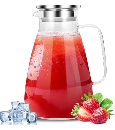 Borraccia In Acrilico Jeffergarden Per Succhi E Bevande - Trasparente, Con Coperchio, 1100ml