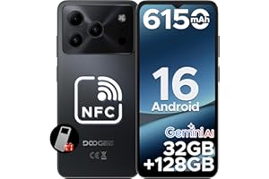 DOOGEE Note56 Pro Android 16 Telefono Movil Libres, 6150mAh 32GB+128GB/2TB Smartphone, Octa Core Telefonos Moviles HD+ 6,56", Cámara 13MP+8MP Teléfono Móvil, Gemini AI/NFC/Dual SIM/Face ID/Widevine L1