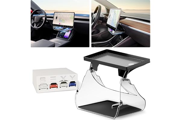 RUILIXIN Tesla Model Y Model3 Plateau de rangement magnétique derrière l'écran accessoires Tesla Model Y 2024-2021 noir