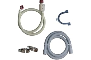 NICHTGANZDICHT24.DE Produktbild Anschluss-Set Aquastop 1,5m - 5,0m Schlauch/Aquastop und Ablaufschlauch für Waschmaschine und Geschirrspüler (4,00m)
