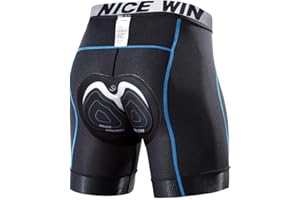 NICEWIN Ropa Interior de Ciclismo para Hombre Pantalones Cortos de compresión Acolchados en 3D MTB Bicicleta Bicicleta Motocicleta