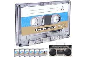 KPSRFG 6Pcs Blank Cassette Tapes, Blank Cassette Tapes 90min, Blank Tapes, Professional Recording Time Cd, DVD Player Cassette Recorded for Recording, Car Stereo Systems