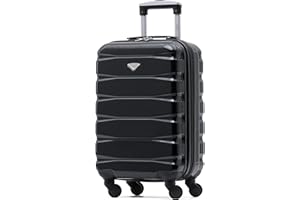 Flight Knight ABS 3 Tailles Valise Legere Compatible avec Air France, Hop! easyJet, RyanAir Et Bien d'autres! Bagage a Main 55x35x20 cm Et Bagage en Soute Grande avec 4 Roues.