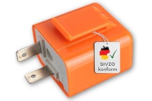 Binego® LED Blinker Relais Relai Blinkerrelais Motorrad Quad Lastunabhängig Blinkergeber Einstellbar 2 Pin Polig 12V