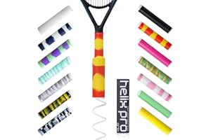 HELIX PRO GRIP Tennis et Padel. Surgrip Durée x10 Anti-Sueur 1 Minute D'application Grip Badminton Squash Raquette Accessoire