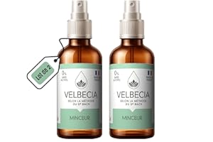 Velbecia® - Fleurs de Bach Minceur - Perte de poids 50 ml +1 OFFERT - SANS ALCOOL - Pour éviter le grignotage, rester motivée, pour éviter la tentation