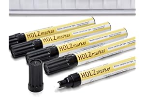 BORMA WACHS HOLZ MARKER Acryl Möbel Stift Holzkorekturstift HOLZ Marker Farbe (Schwarz - 60)