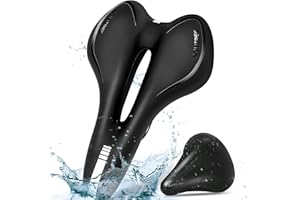 NOVATREK Fahrradsattel Bequem Weich Gel Ergonomisch Wasserdicht Sattel für Herren Damen, Stoßdämpfend Atmungsaktiv Fahrrad Sa