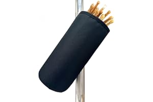 KOSTOO Slanted Drumstick Holder Drum Sticks Nylon Holder High-Capacity Bag for Drumsticks Brushes Mallets with Two Hook & Loop Straps Attach to Drum Kit & Music Stand