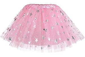 PLIKSUVER Tüllrock Kinder Mädchen Röcke Tutu Prinzessin Ballettrock Minirock Tanzkleid für Karneval Geburtstag Halloween Party 3-8 Jahre