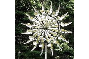 ZHUIDREAM Colore Del mulino a Vento In Metallo Unico e Magico- Girandola da Prato con girandola dinamica bidirezionale,Sculture segnavento,acchiappavento Solare,filatori a Vento in Metallo cinetico